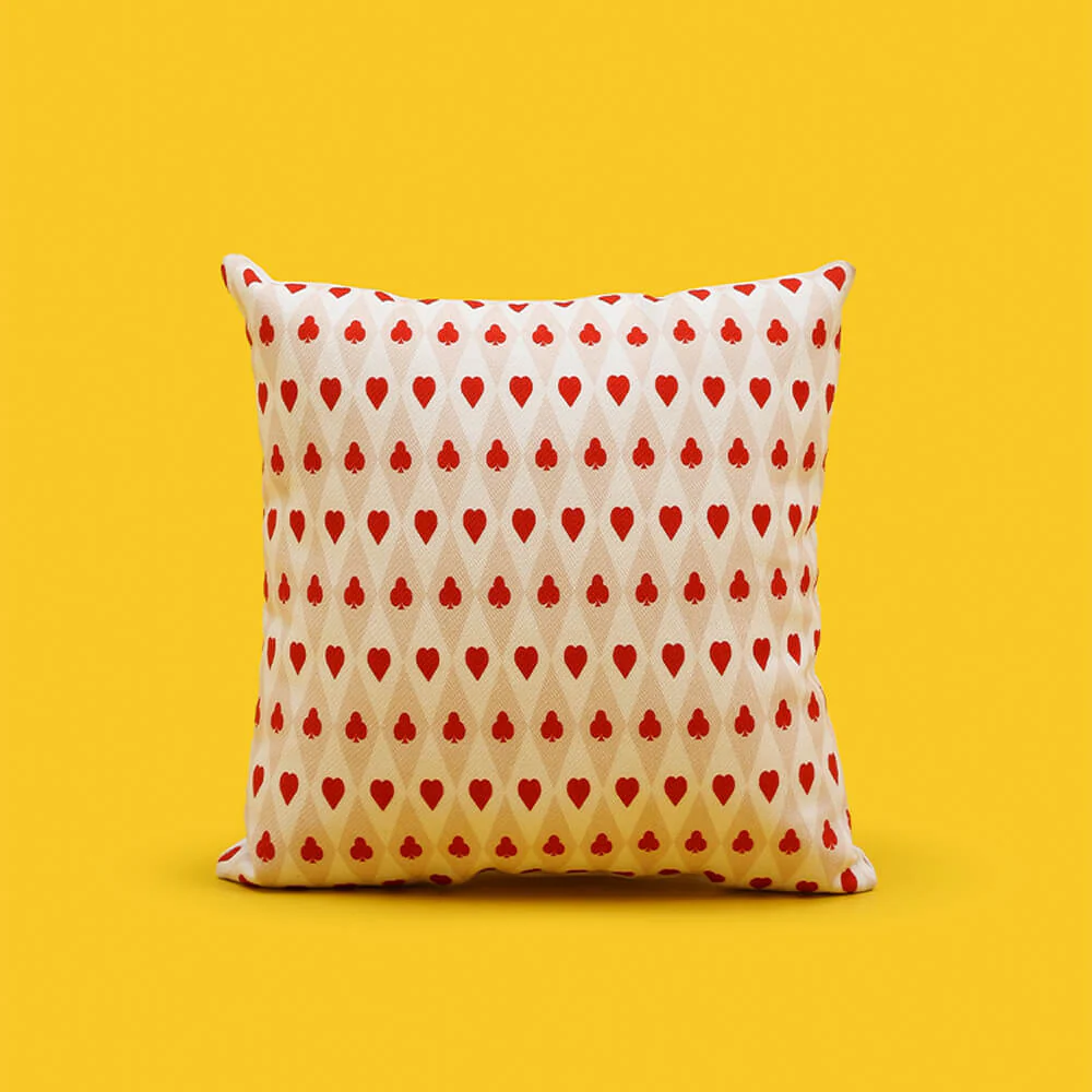 Retro Red Heart Poker Pet Sofa Fully Support Dog Sofa Bed