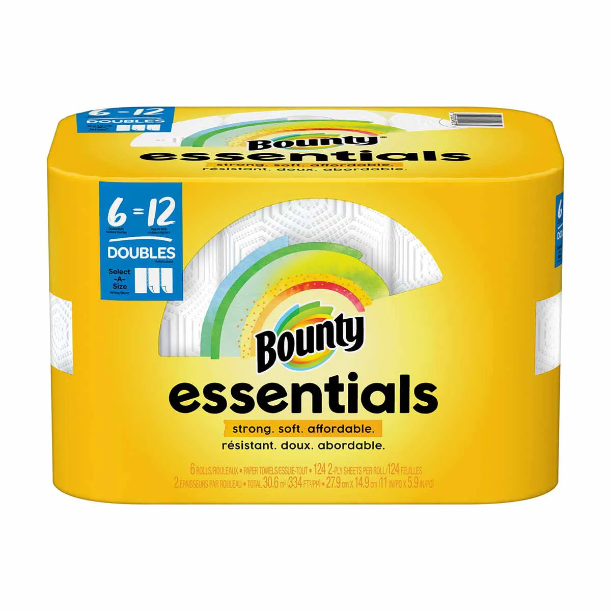 Bounty Essentials Select-A-Size Double Rolls Paper Towels, 6 Ct