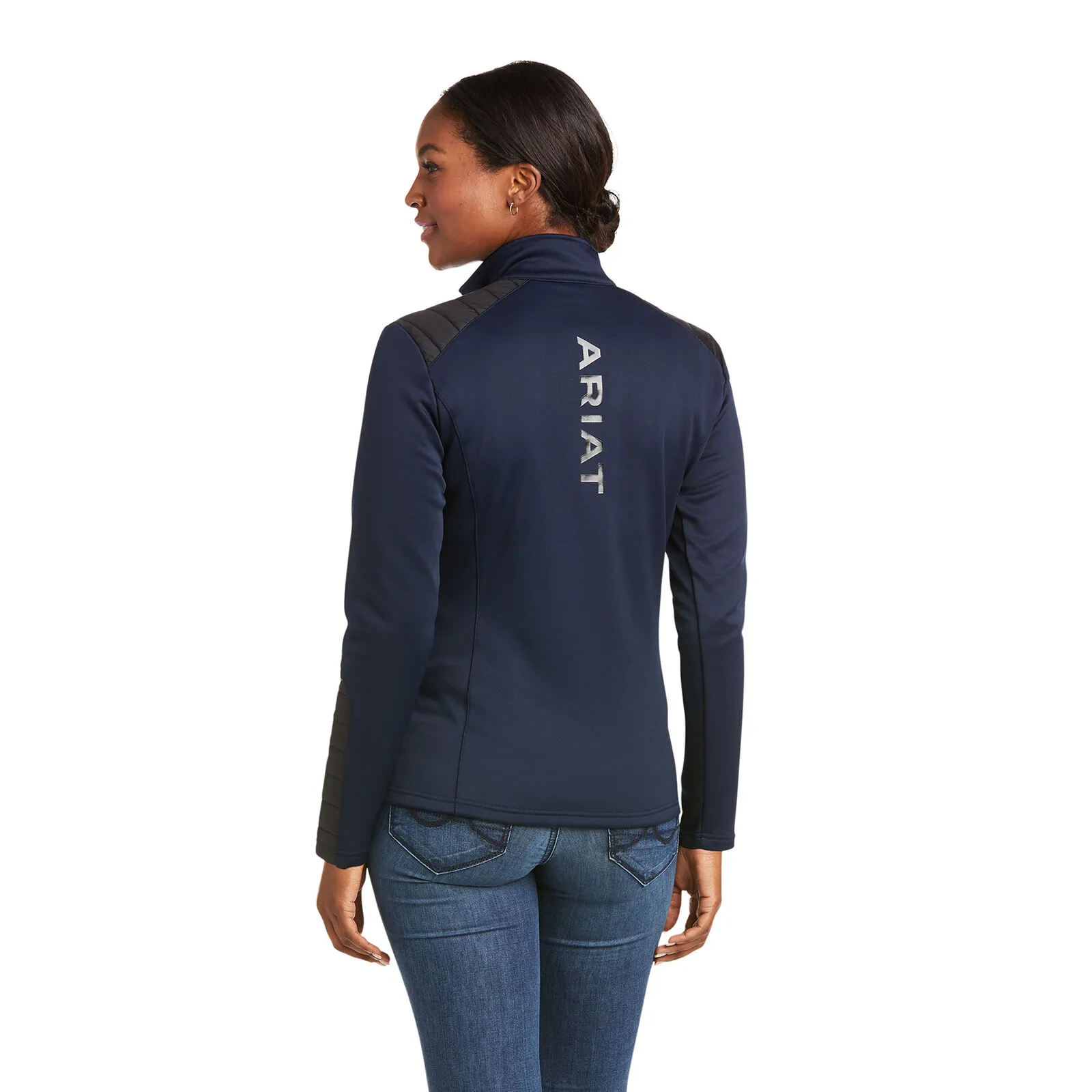 Arithtat Ladies Ismay 1/2 Dark Sapphire Zip Sweatshirt.