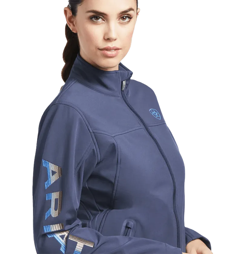 Arithtat Women's Blue Nights Desert Dusk Serape Softshell Jacket