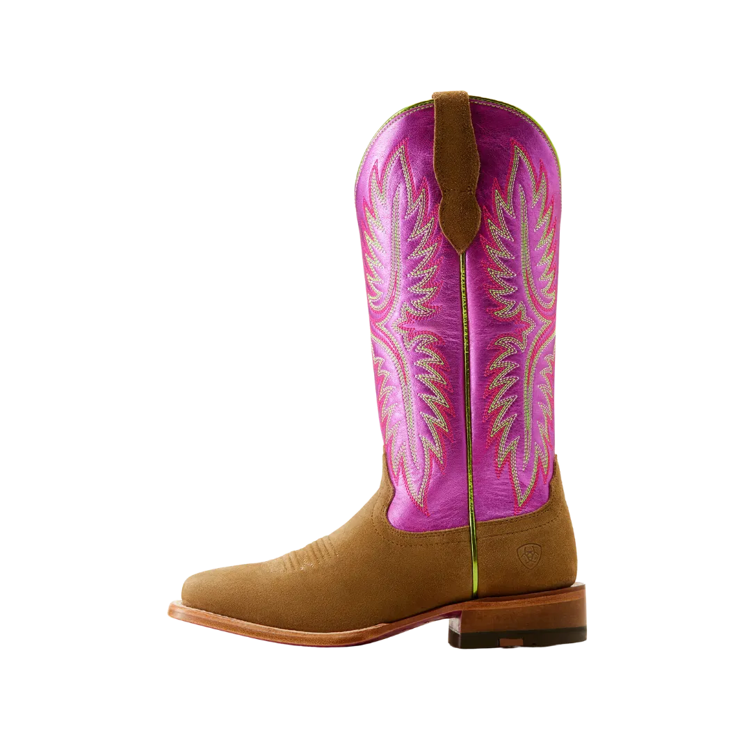 Arithtat Women's Frontier Calamity Jane Western Dijon Roughout Electric Raspberry Boots