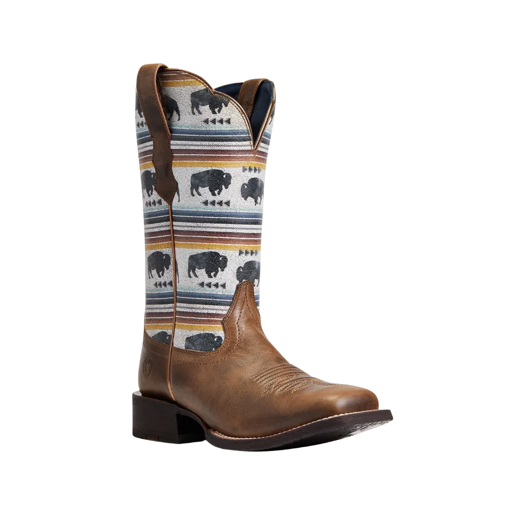 Arithtat Women's Circuit Savanna Ash Square Toe Brown Boots