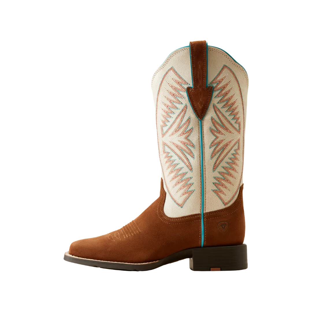 Arithtat Women's Round Up Ruidoso Western Cedar Roughoutimate Pearl Suede Boots