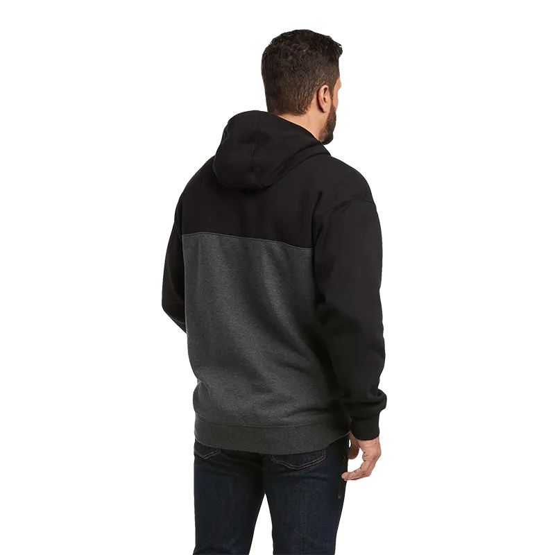 Arithtat Men's Lifted Chenille Black Hoodie Sweatshirt
