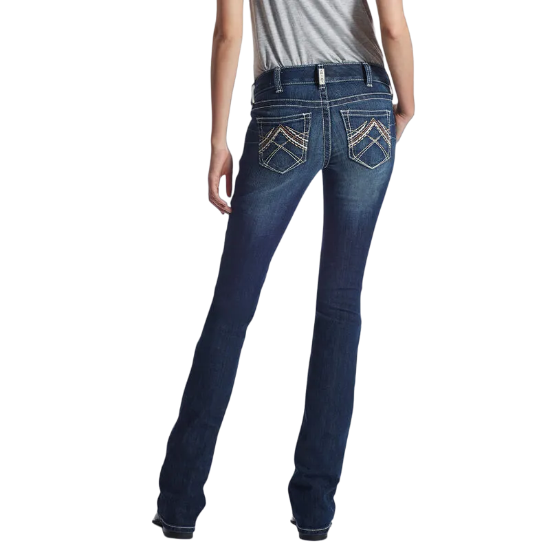 Arithtat Women's Real Low Rise Stretch Rosy Whipstitch Boot Cut Jean
