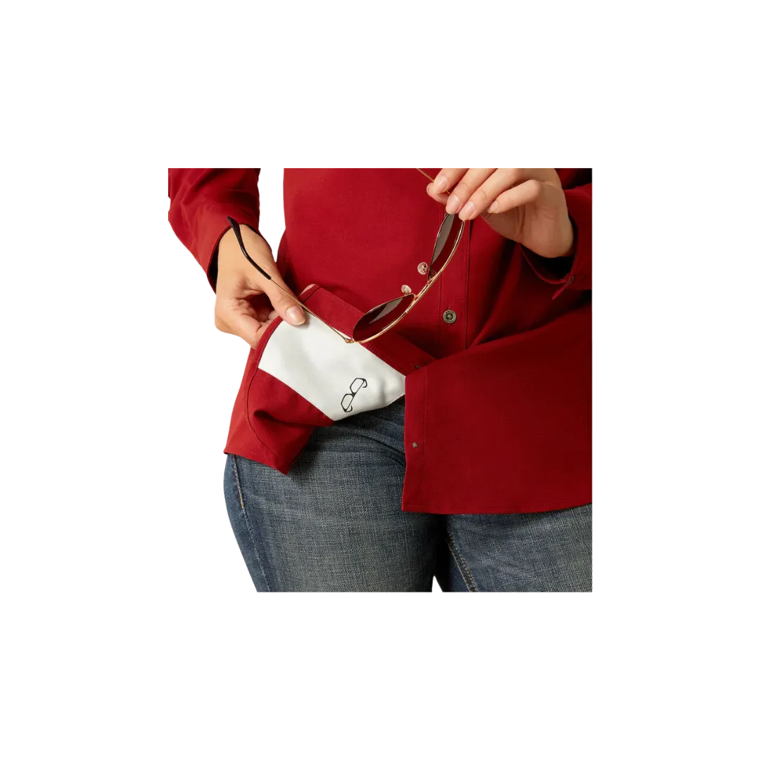 Arithtat Women's Venttek Stretch Sun Dried Tomato Shirt