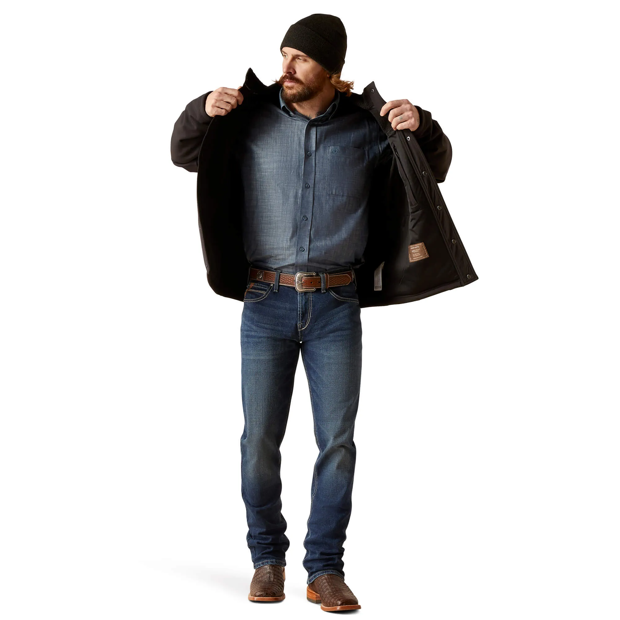 Arithtat Men's Vernon Black Sherpa Jacket