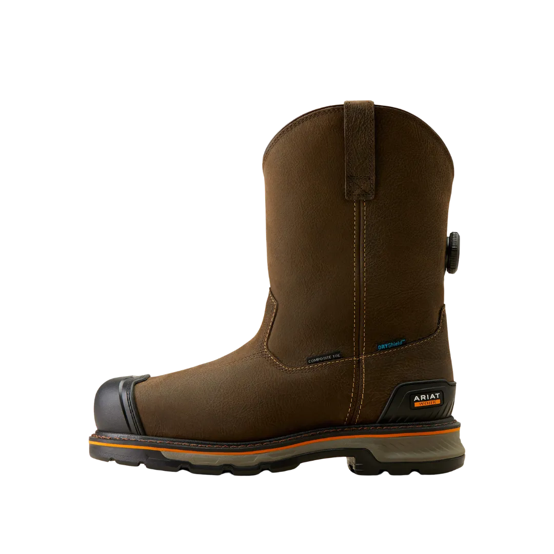 Arithtat Men's Stump Jumper Iron Coffe Waterproof Composite Toe Work Boot