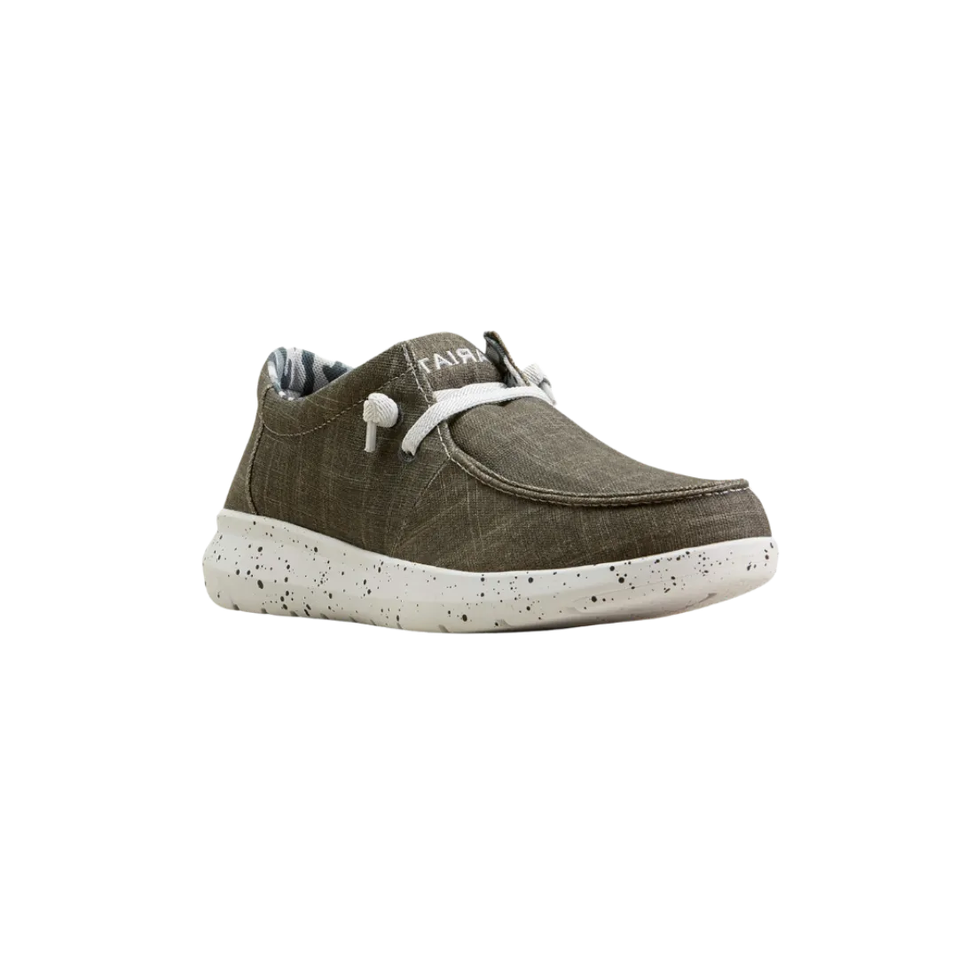 Arithtat Men's Hilo Stretch Lace Grey Shoes