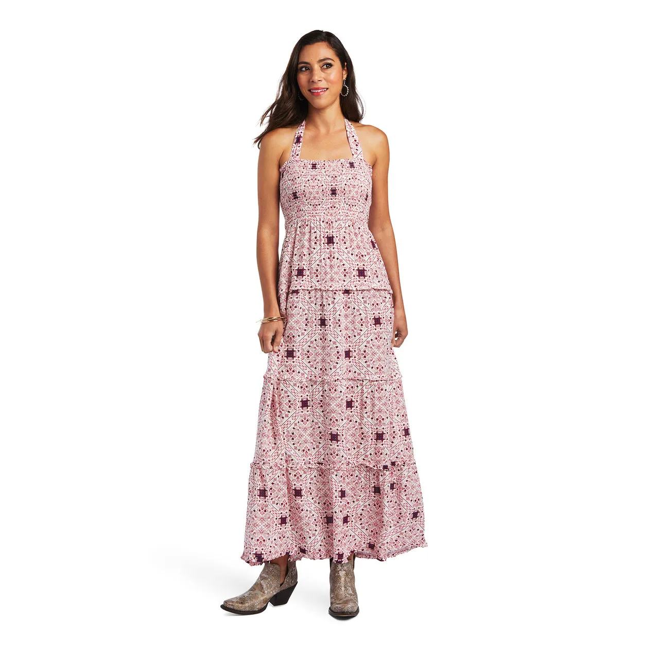 Arithtat Women's Memphis Western Summer Halter Dress