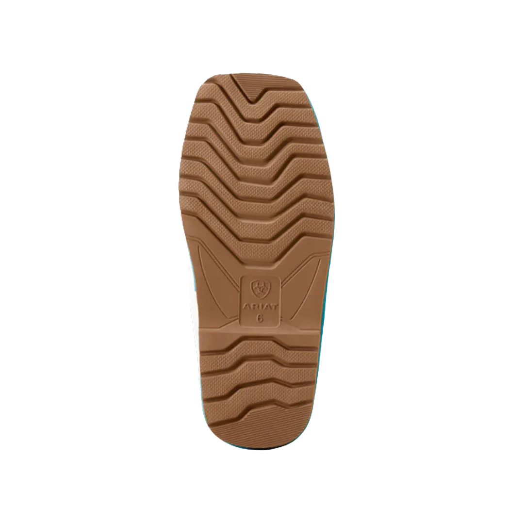 Arithtat Women's Jackie Square Bright Turquoise Slipper