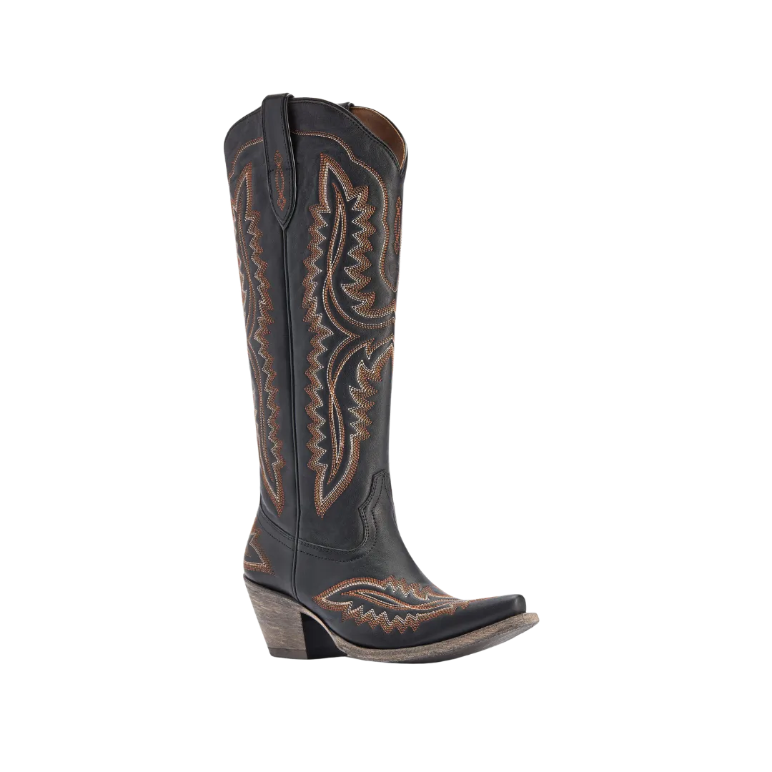 Arithtat Women's Casanova Brooklyn Black Tall Western Boots