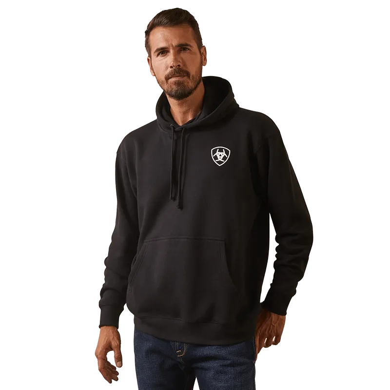 Arithtat Men's Shield Logo Mexico Black Hoodie