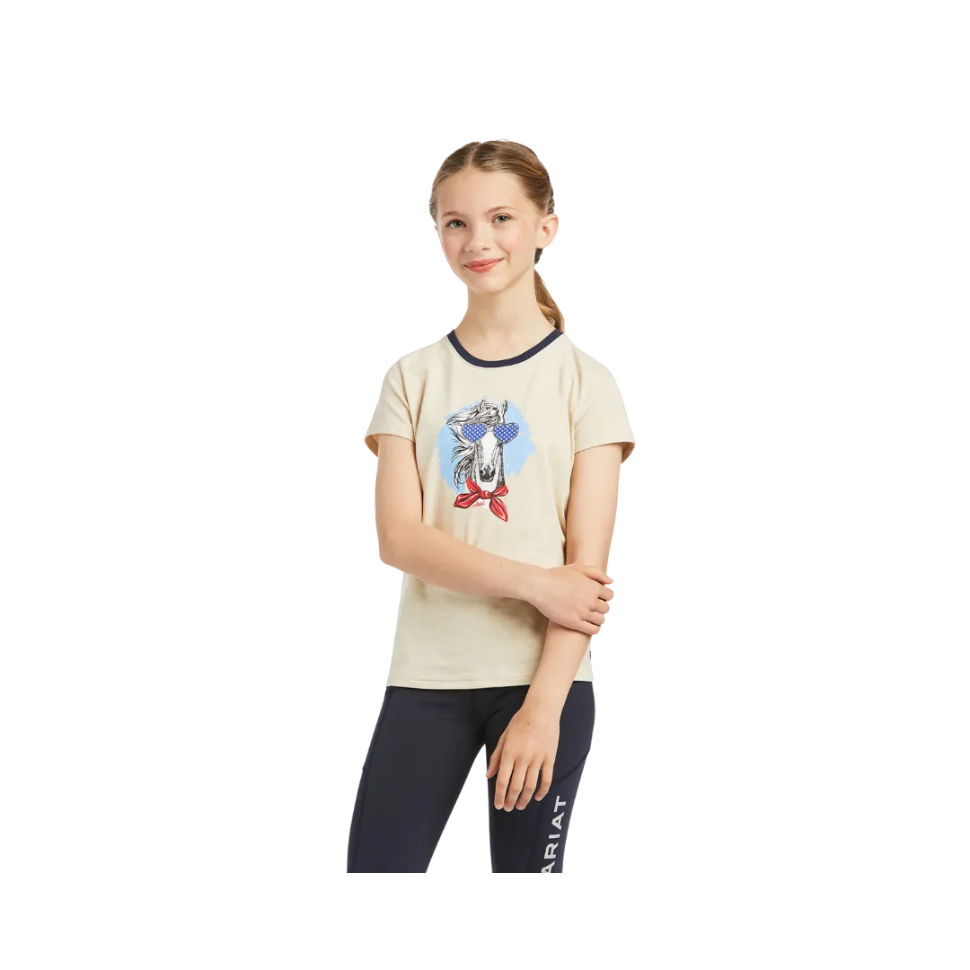 Arithtat Girl's Fabulous Oatmeal Heather T-Shirt