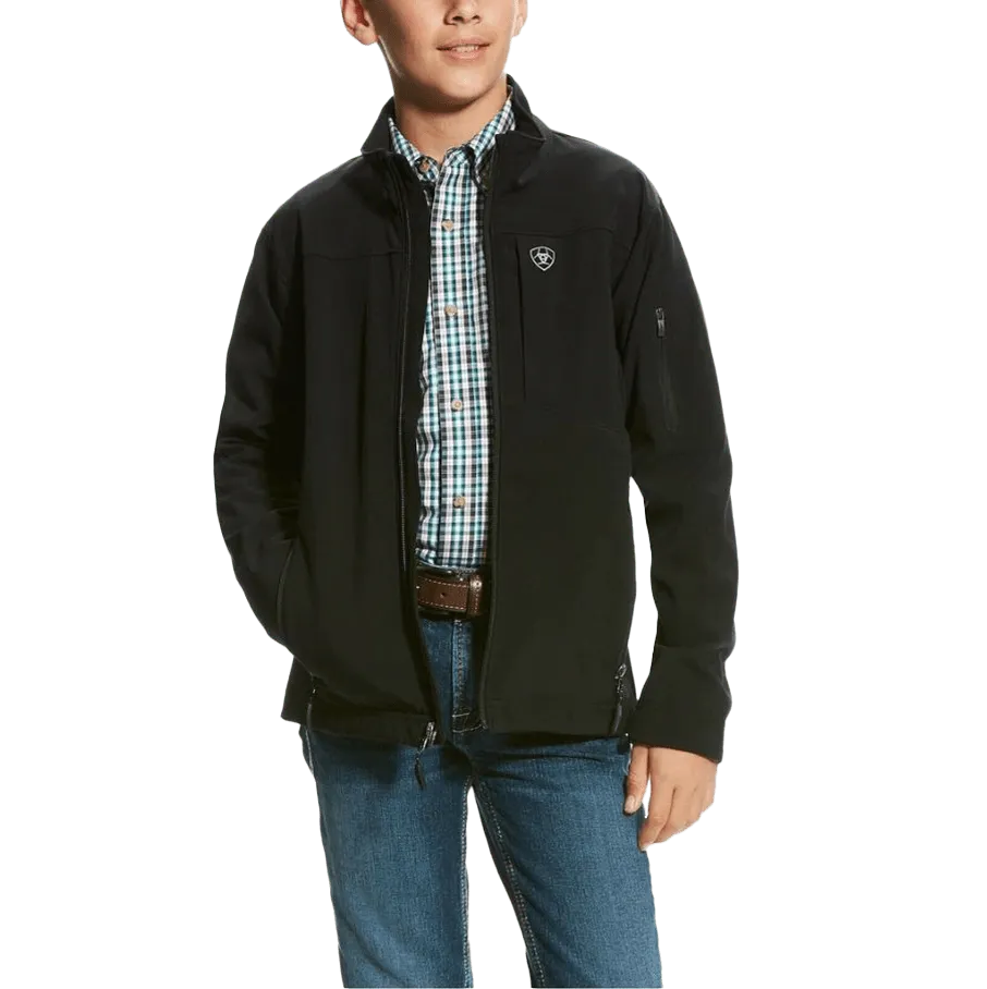 Arithtat Boy's Vernon 2.0 Black Stretch Softshell Jacket