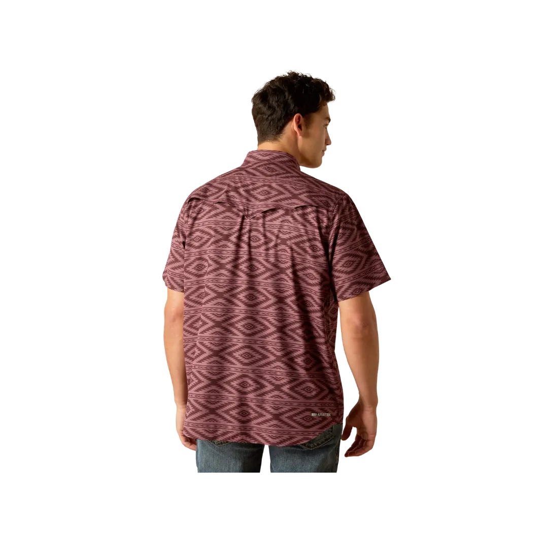 Arithtat Men's Venttek Western Fitted Ss Dark Redwood Shirt