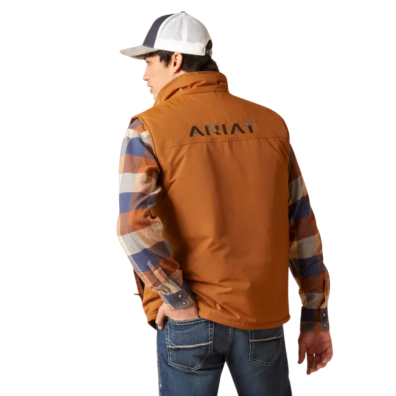 Arithtat Men's Team Logo Insulated Chestnut Vest