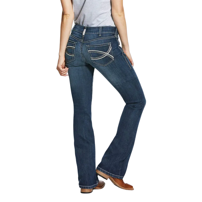 Arithtat Women's Real Mid Rise Arrow Fit Stretch Shayla Boot Cut Jean