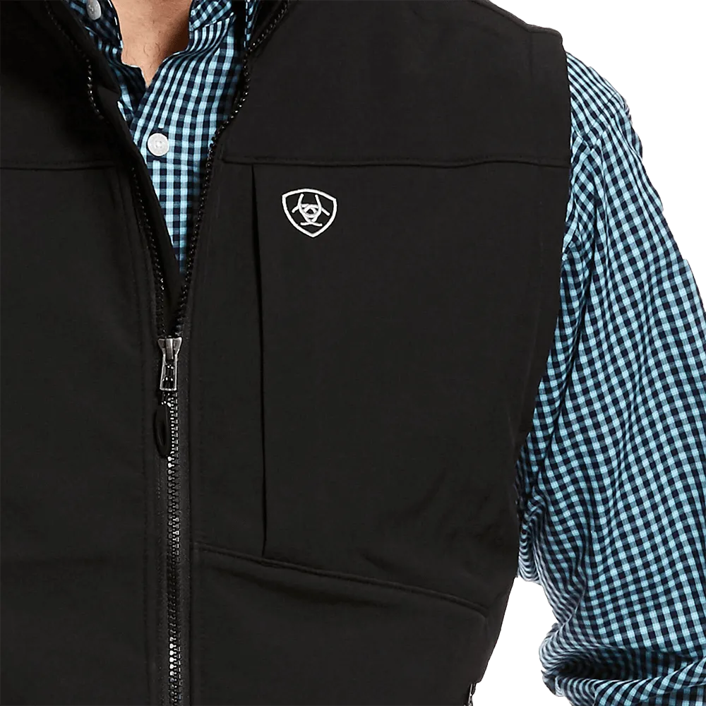 Arithtat Men's Logo 2.0 Black Stretch Softshell Vest