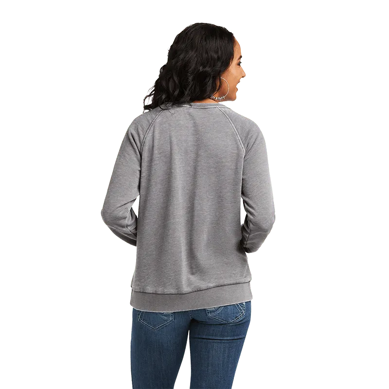 Arithtat Women's Shining Star Charcoal Grey Sweatshirt