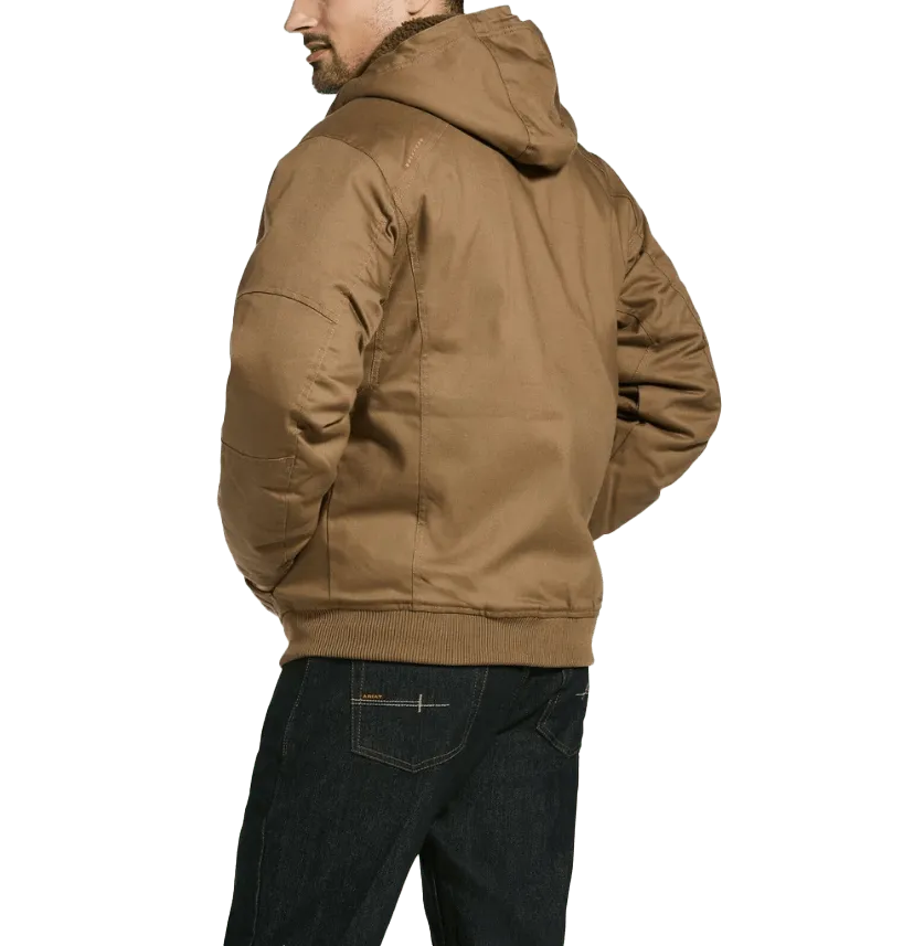 Arithtat Men's Rebar DuraCanvas Field Khaki Brown Hooded Jacket