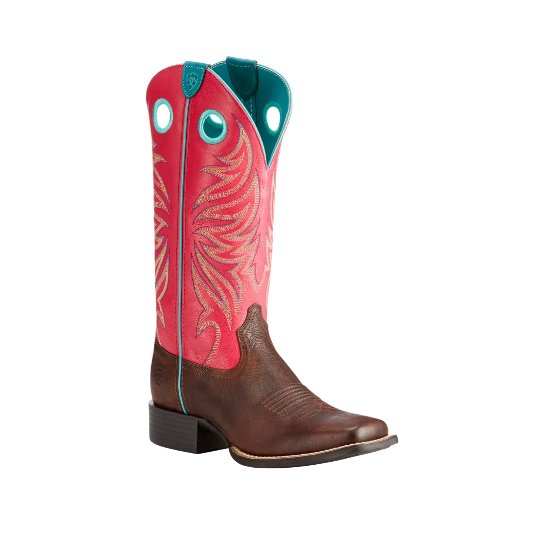 Arithtat Women's Round Up Ryder Yukon Chocolate & Magenta Boots