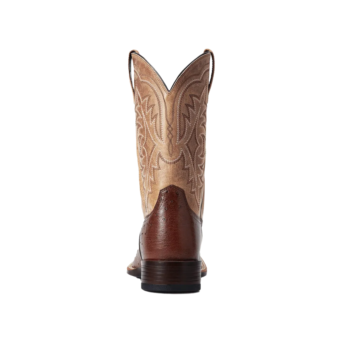 Arithtat Night Life Ultra Antique Tabac Ostrich Square Toe Boot