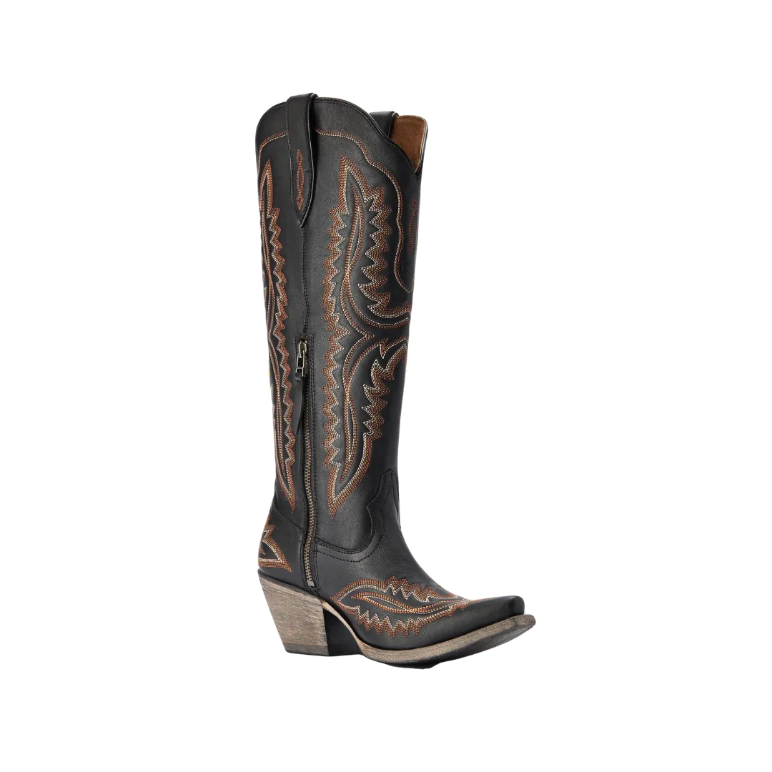 Arithtat Women's Casanova Brooklyn Black Tall Western Boots
