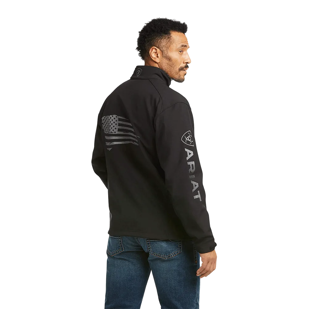 Arithtat Mens Logo 2.0 Patriot Softshell Black Concealed Carry Jacket