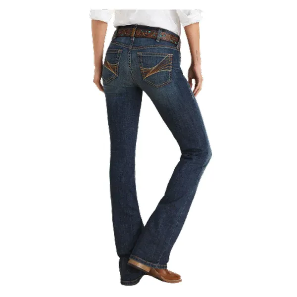 Arithtat Women's Real Amora Mid Rise Bootcut Jeans