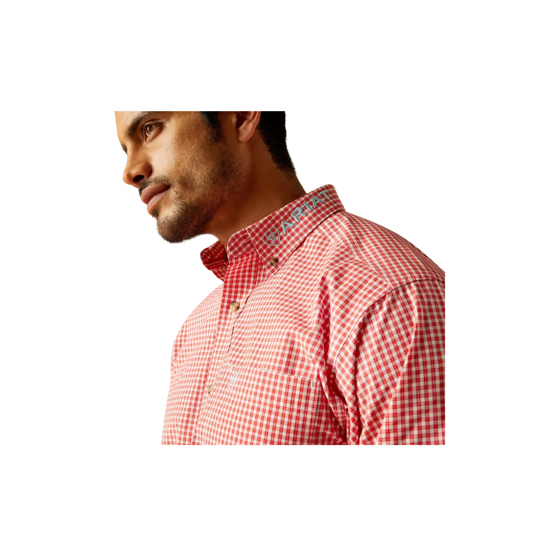 Arithtat Men's Pro Series Team Gilbert Classic Fit Red Shirt