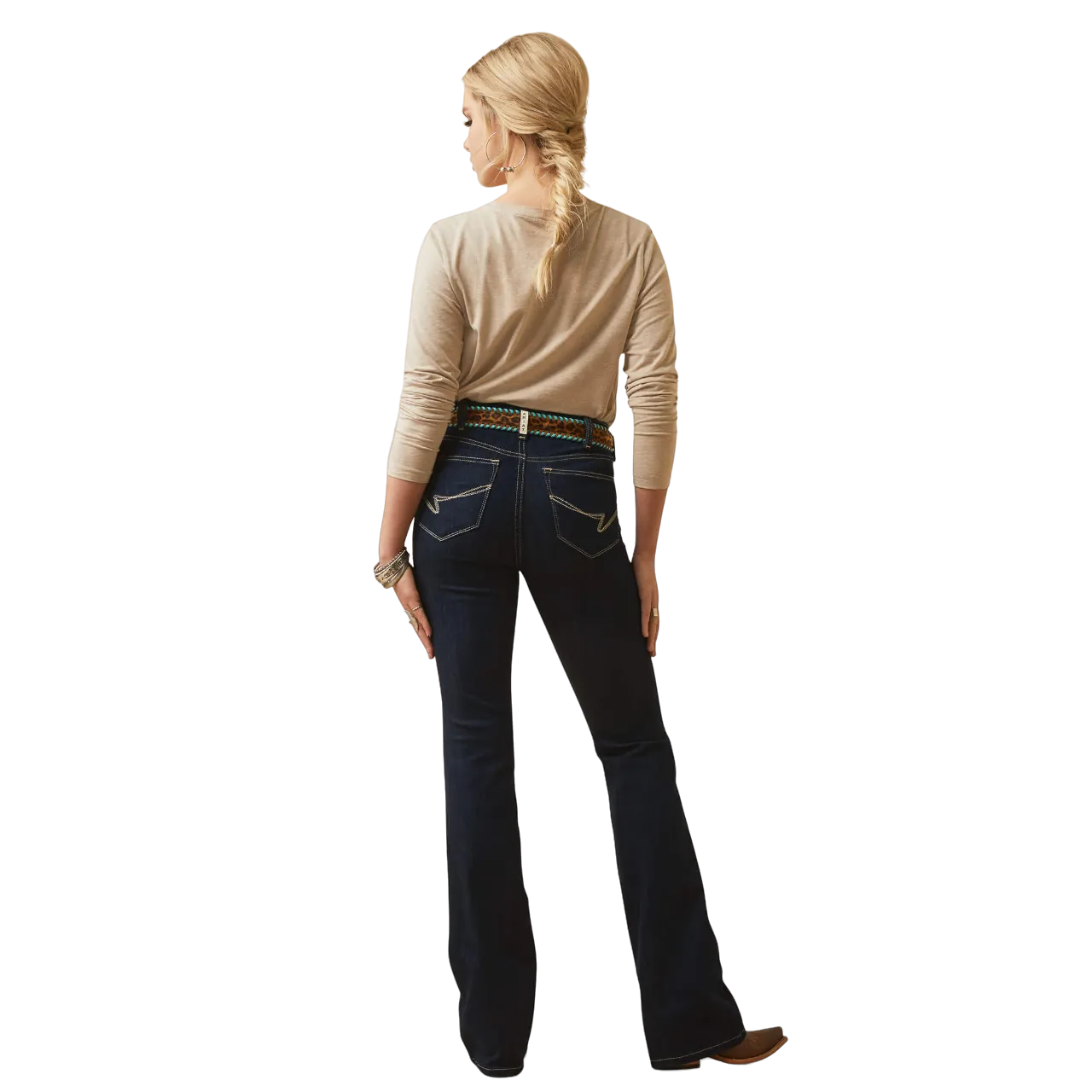 Arithtat Women's Real High Rise Selma Boot Cut Jeans