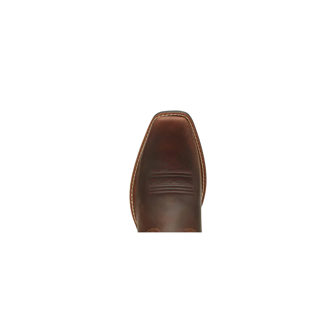 Arithtat Women's Round Up Square Toe Western Powder Brown Boots