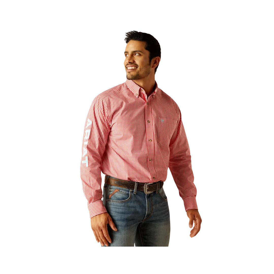 Arithtat Men's Pro Series Team Gilbert Classic Fit Red Shirt