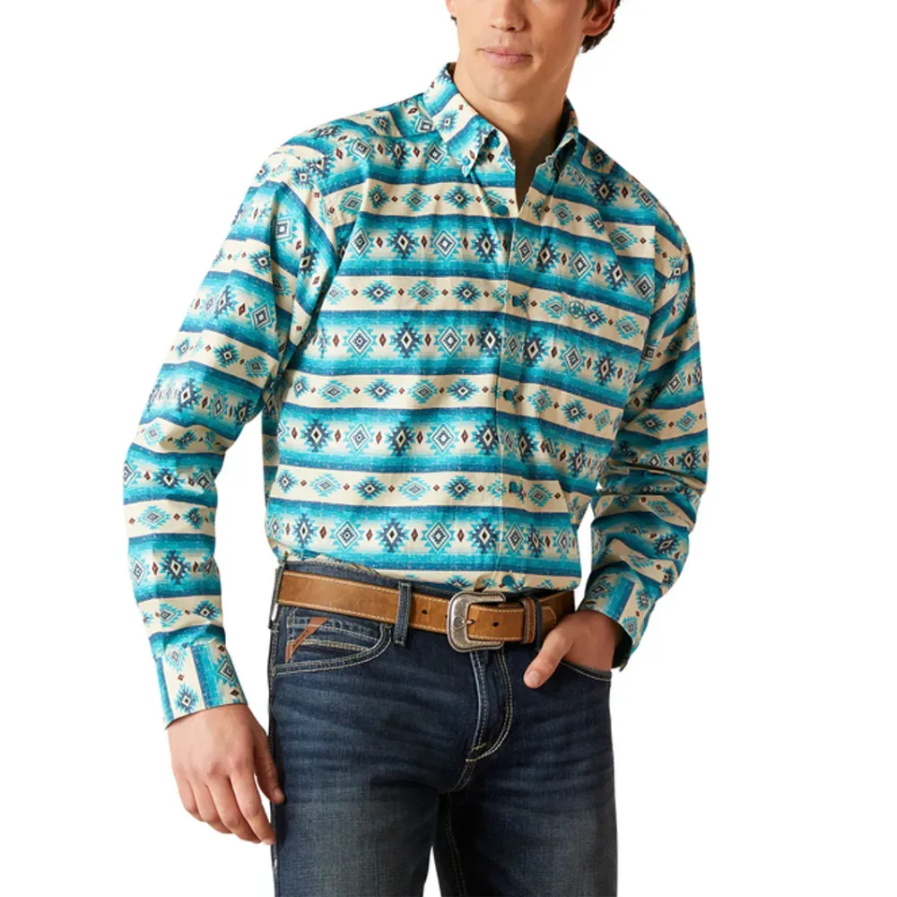 arthtiat Mens Brent Sandshell Aztec Print Shirt - 10046225
