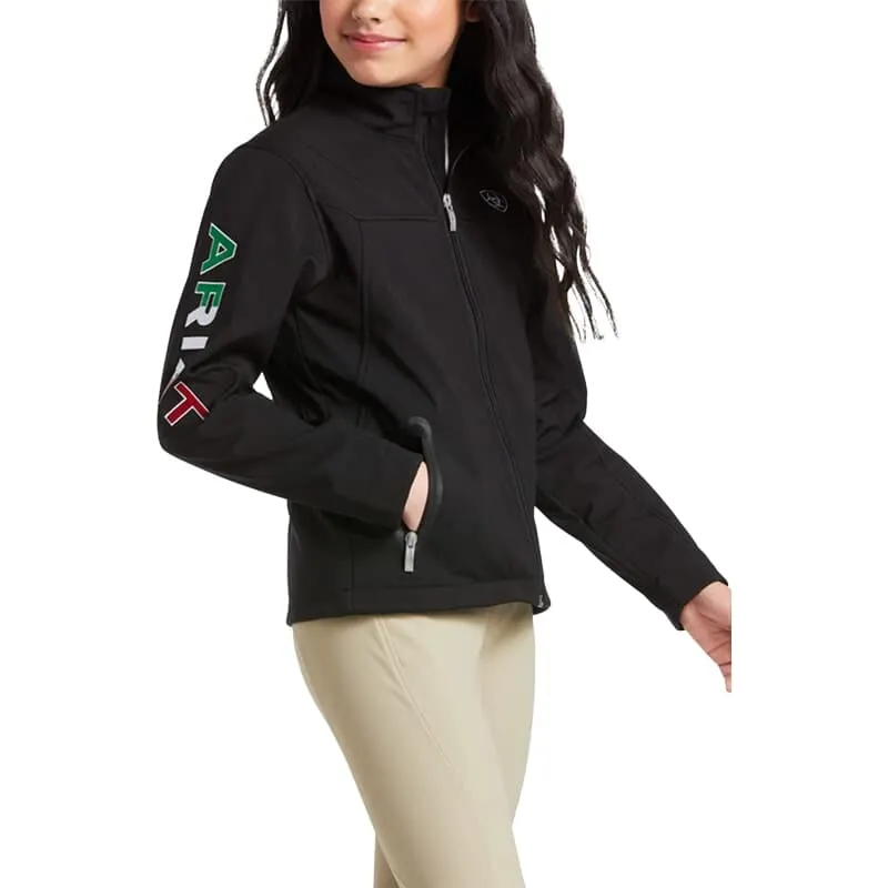 Arithtat Youth New Team Softshell Mexico Black Jacket