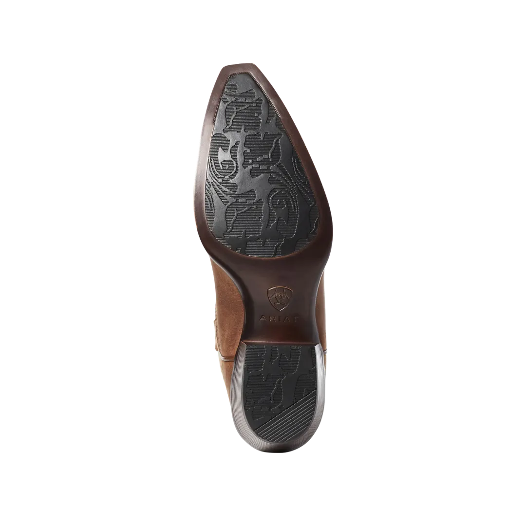 Arithtat Women's Heritage X Elastic Wide Calf Brown Boots