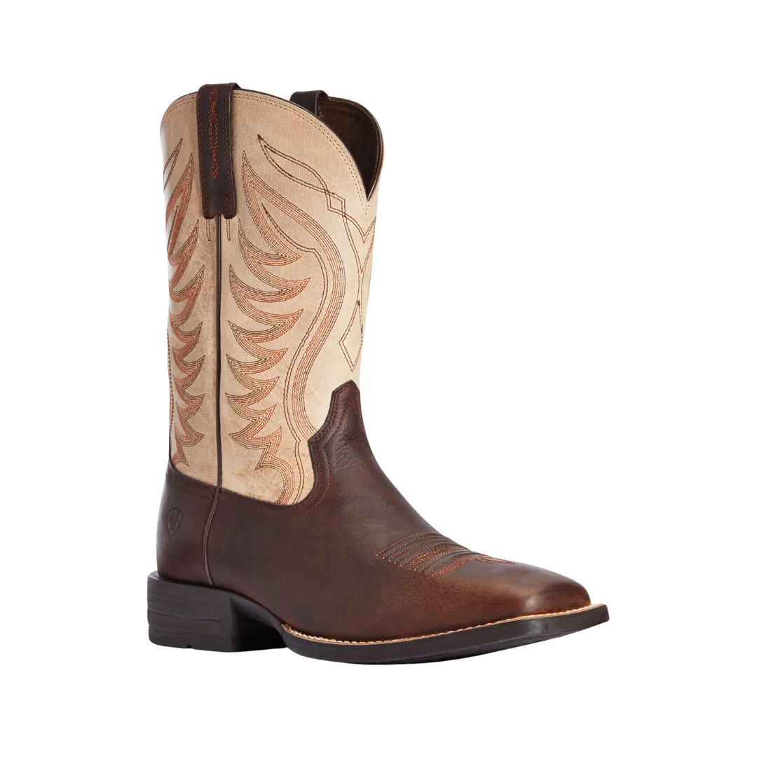 Arithtat Men's Amos Barley Brown Cowboy Boot