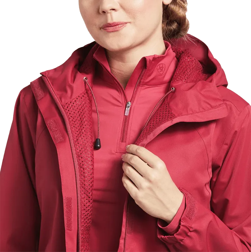 Arithtat Women's Spectator Red Bud Long Sleeve Waterproof Jacket