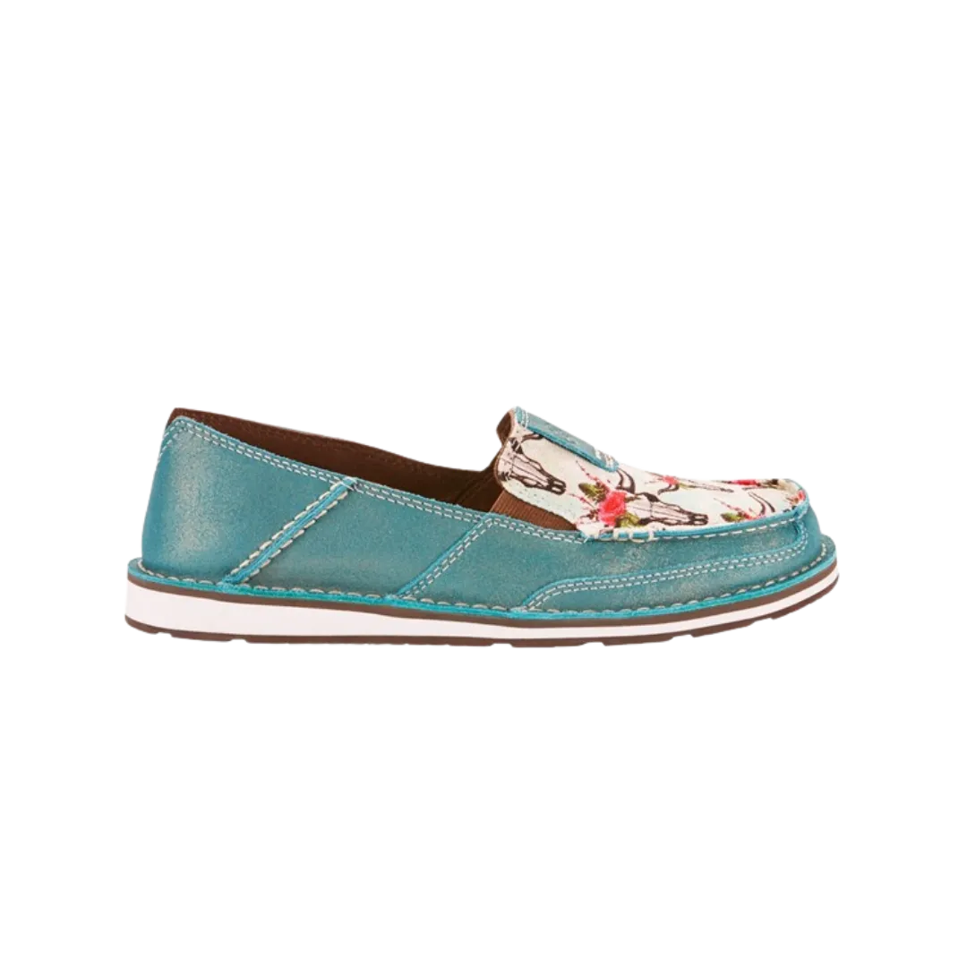 Arithtat Women's Shimmer Turquoise Steer Cruiser Slip-on