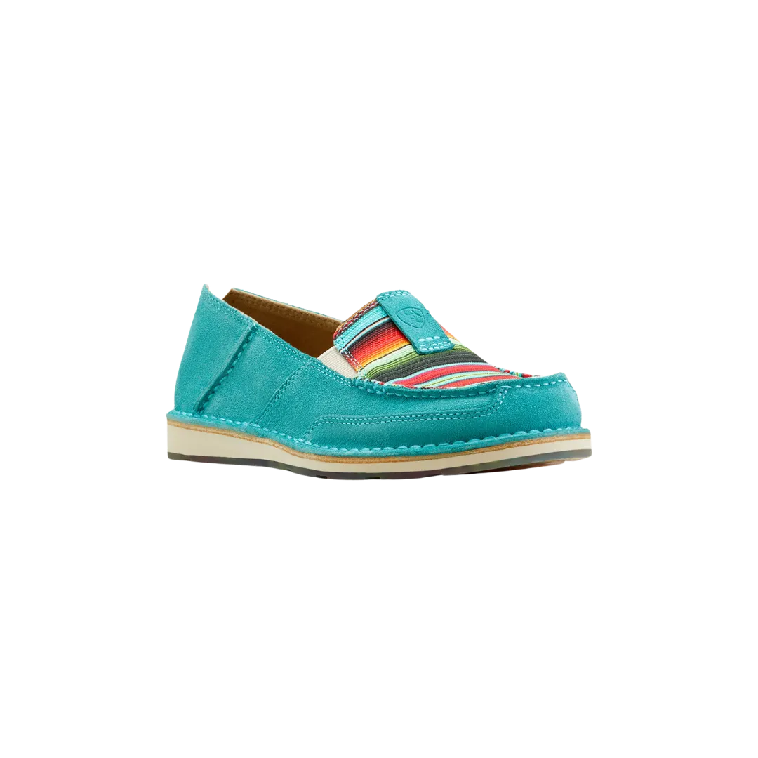 Arithtat Women's Cruiser Teal Suede Shoes