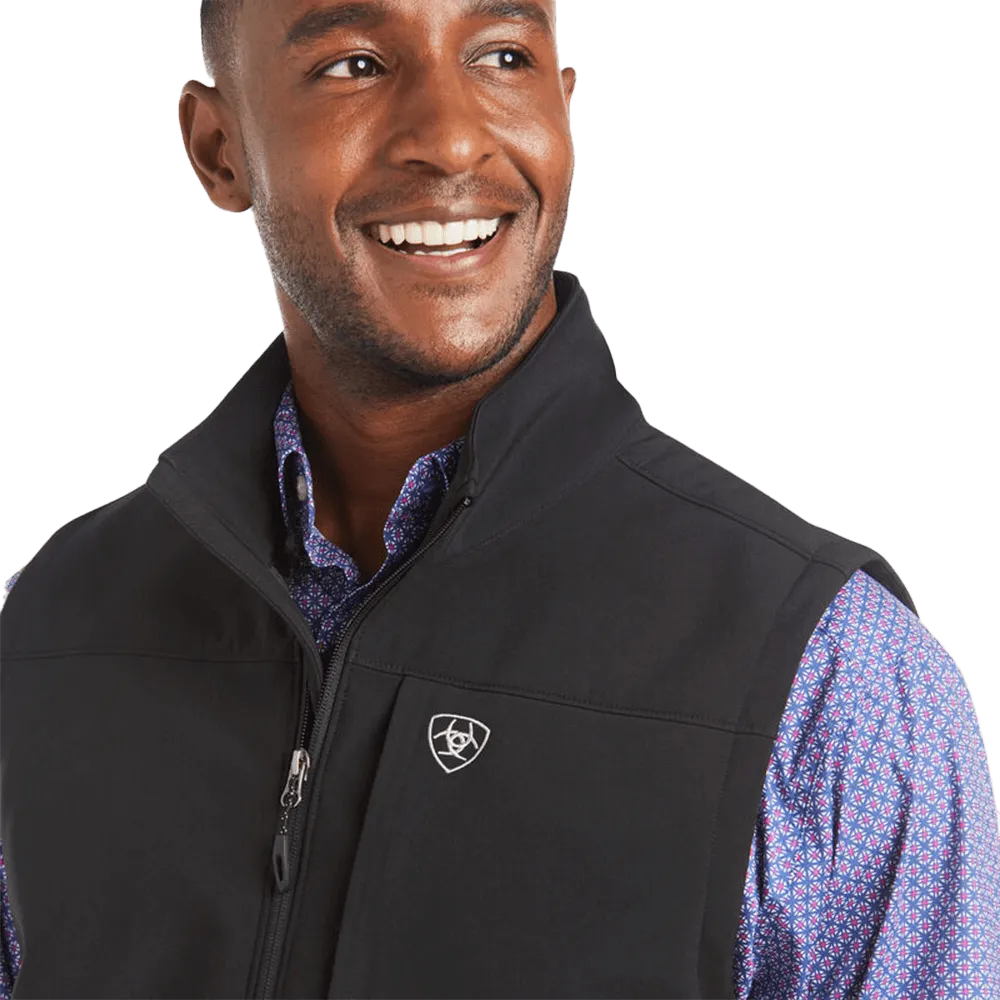 Arithtat Men's Vernon Black Softshell Logo Vest