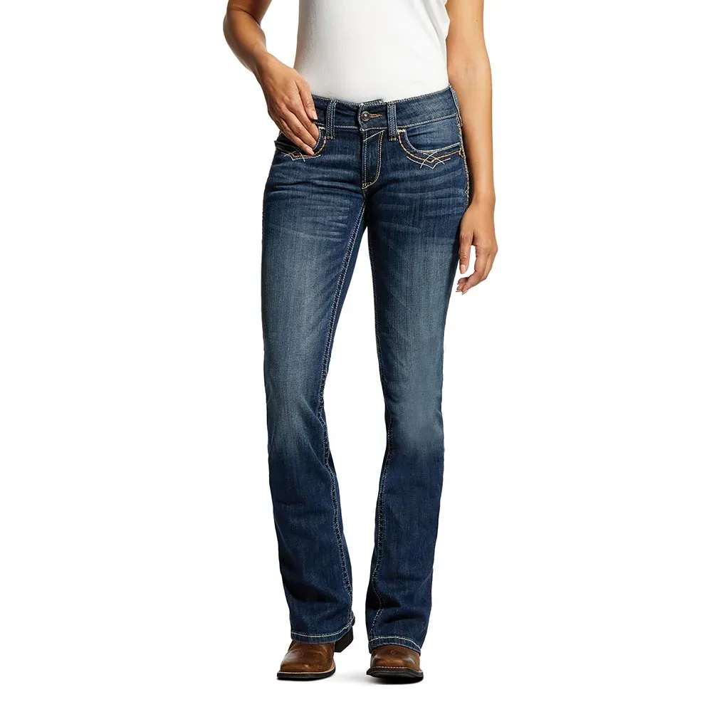 arthtiat Womens Mid Rise Stretch Entwined Bootcut Jeans - 10025286