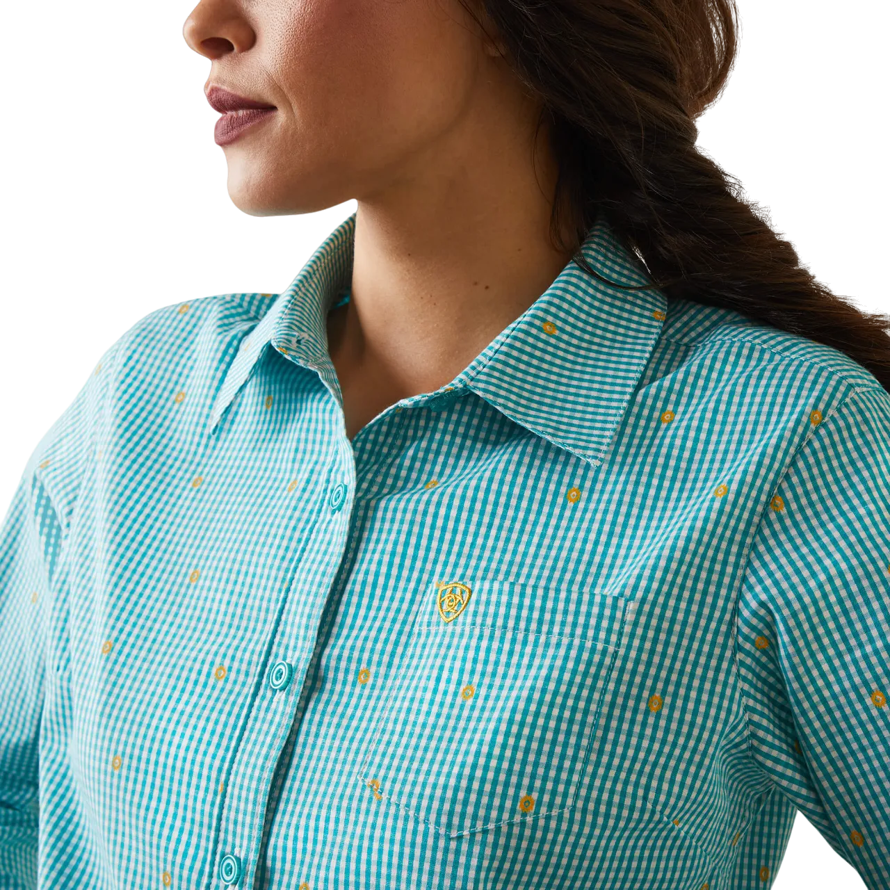 Arithtat Women's Susanna Check Kirby Stretch Shirt