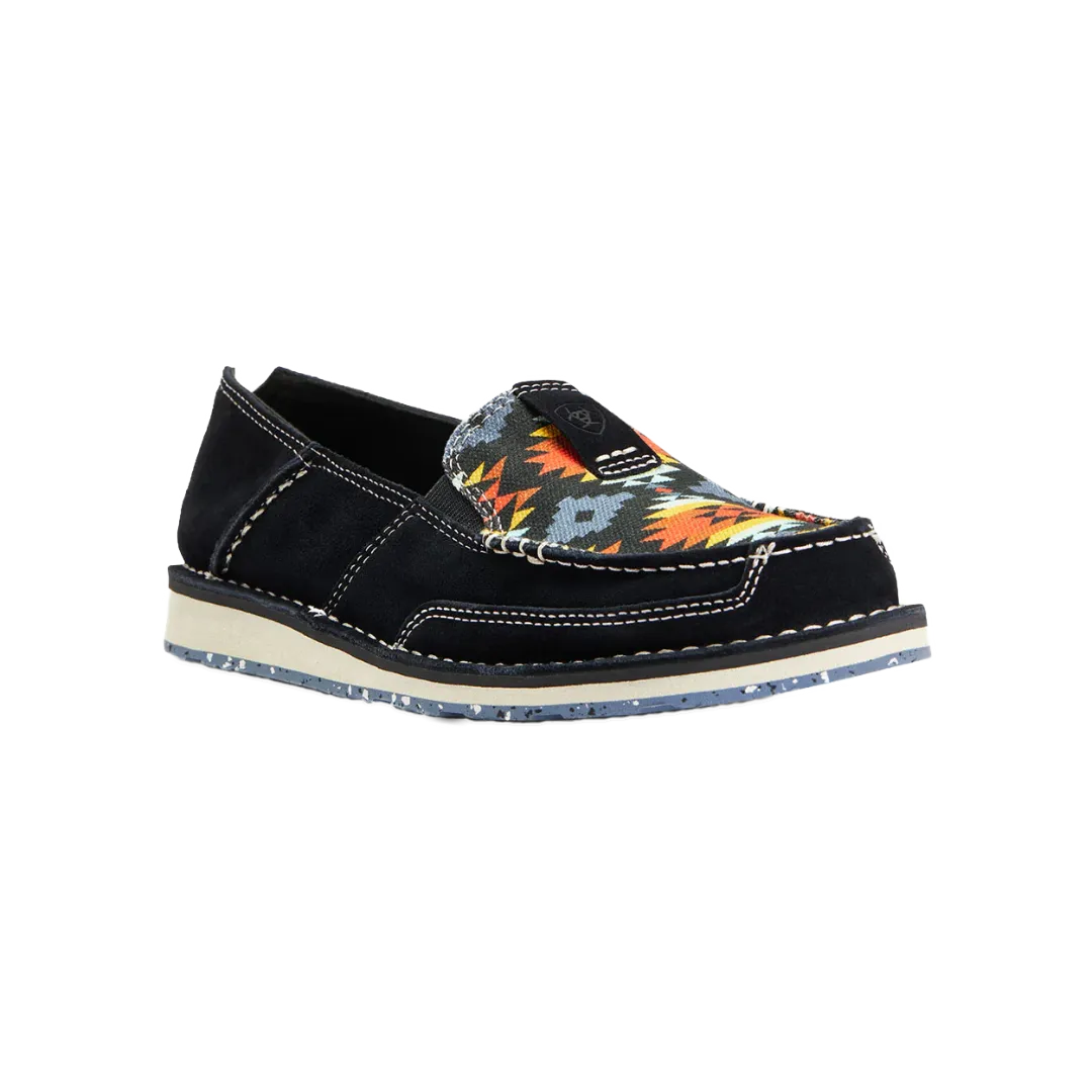 Arithtat Women's Cruiser Black Suede Shoes