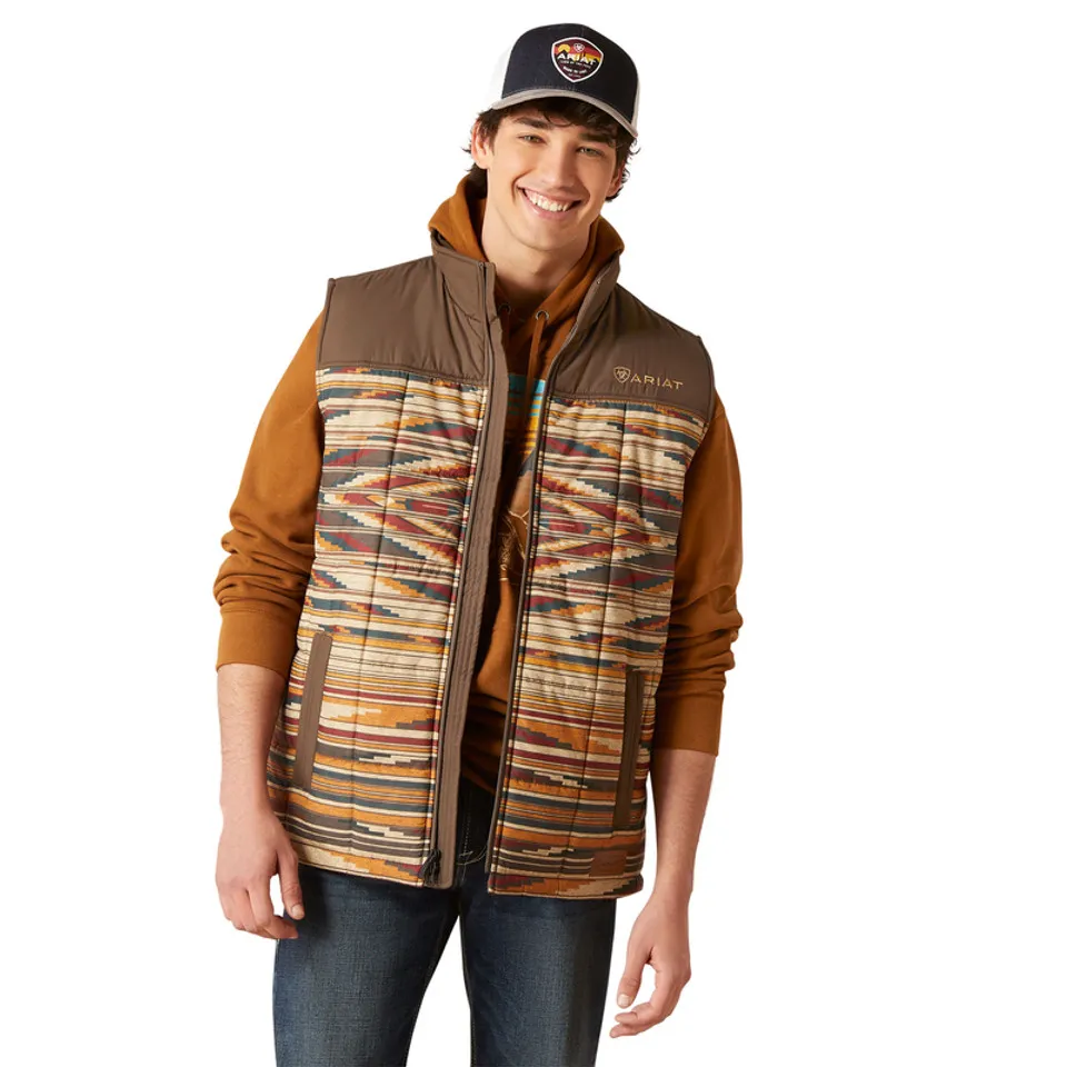 Arithtat Men's Chimayo Crius Saltillo Brown Vest