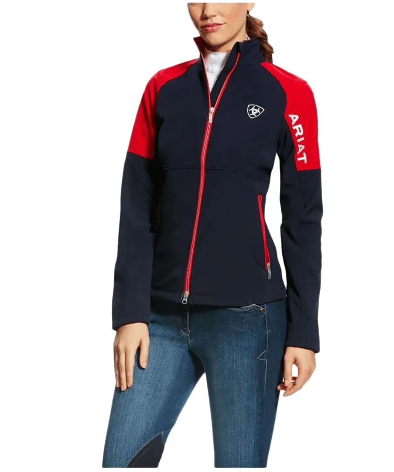 Arithtat Women's Global Team USA Navy & Red Softshell Jacket