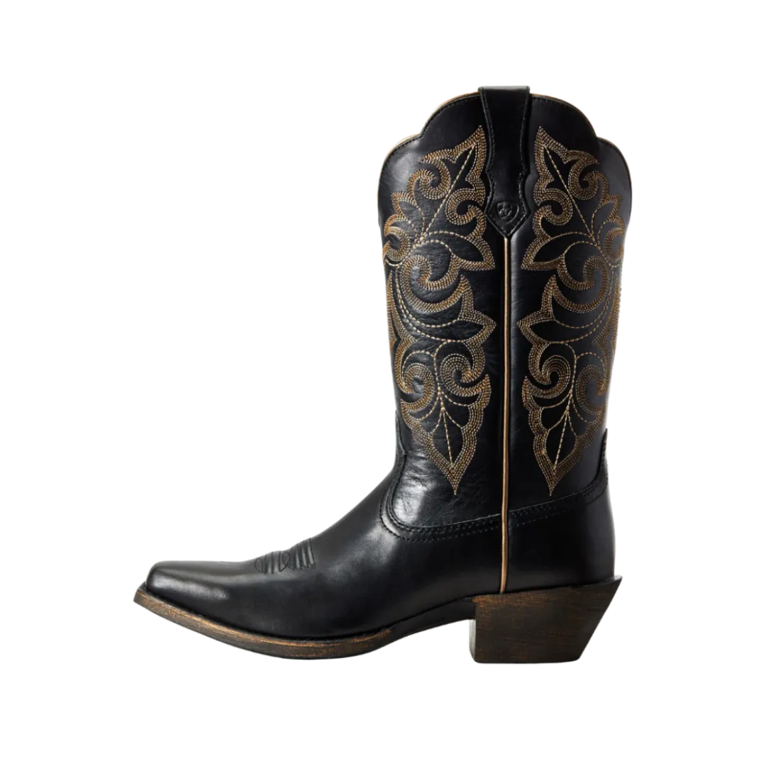 Arithtat Women's Round Up Limousine Black Western Boots