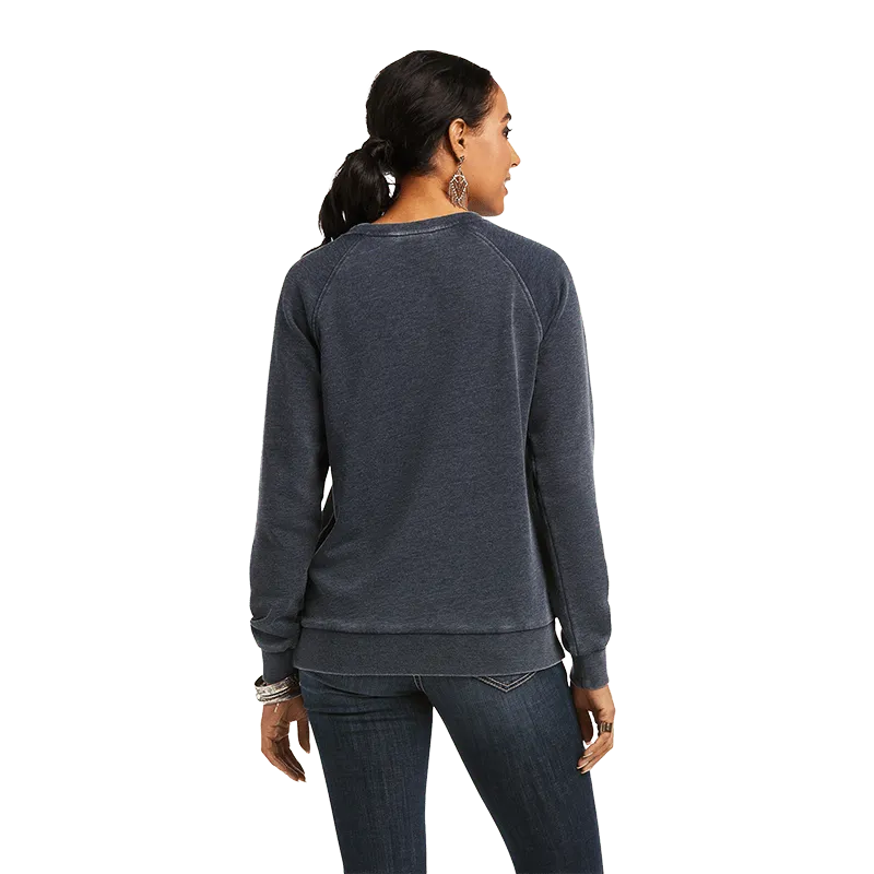 Arithtat Ladies Night Star Long Sleeve Dark Sapphire Sweatshirt