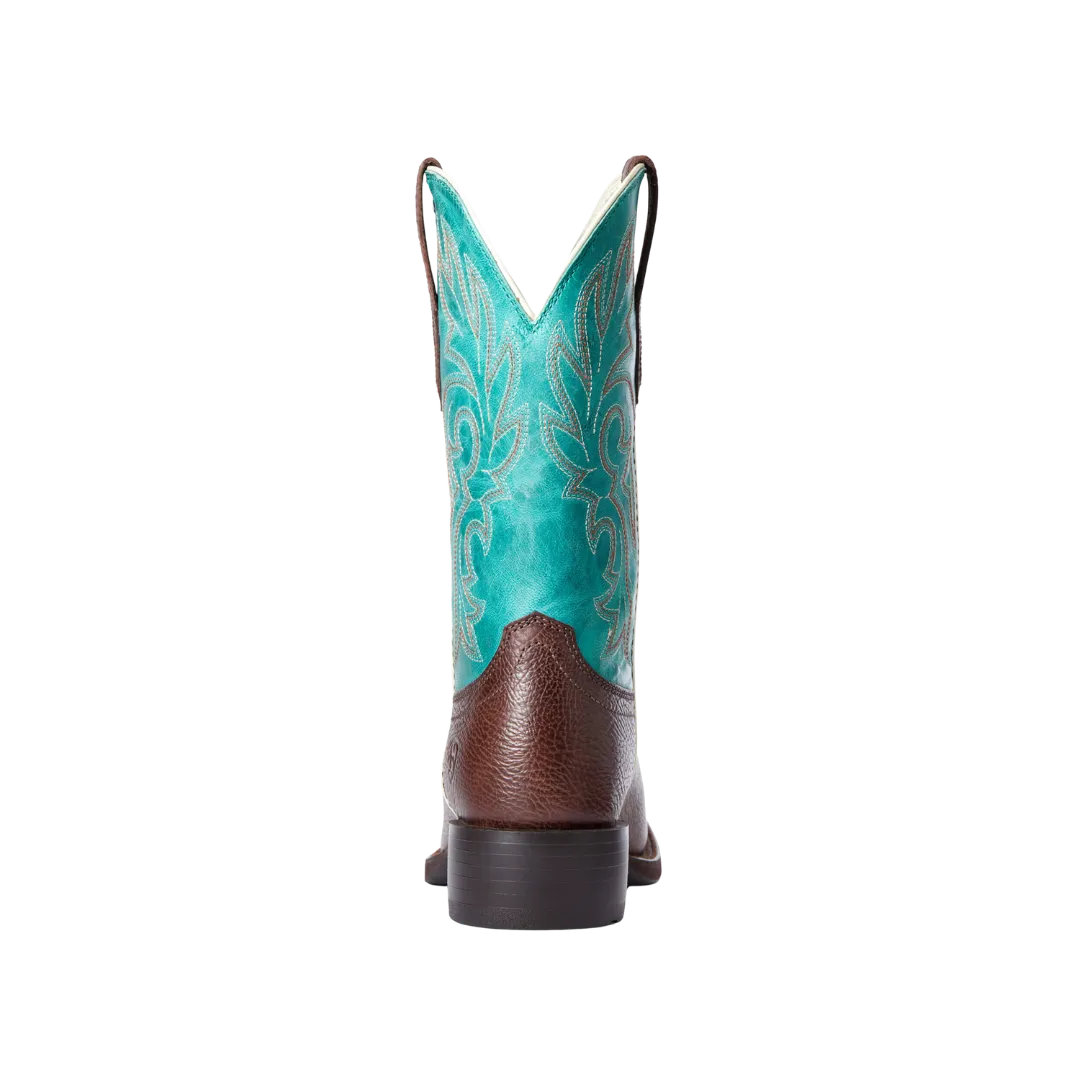 Arithtat Women's Turquoise & Dark Cottage Cattle Drive Western Boots